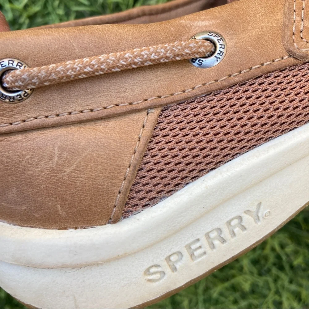 Leather Sperry Topsiders Tan Boat Shoes Dock Shoes